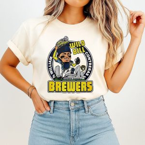 William Wild Bill Contreras Milwaukee Brewers Cartoon T-Shirt